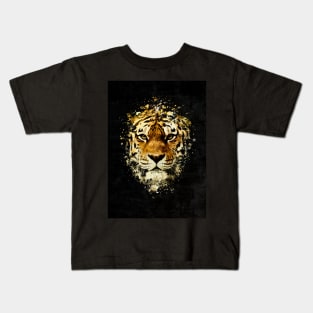 Tiger Splatter Painting Kids T-Shirt